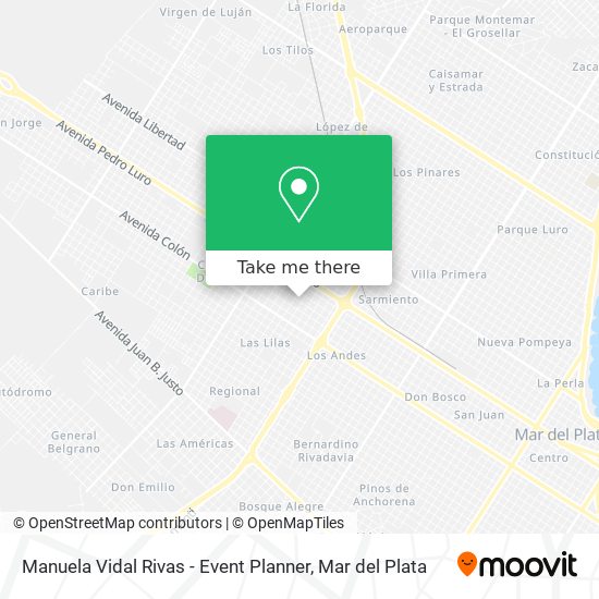 Manuela Vidal Rivas - Event Planner map