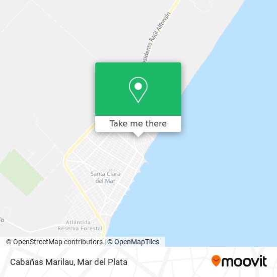 Cabañas Marilau map