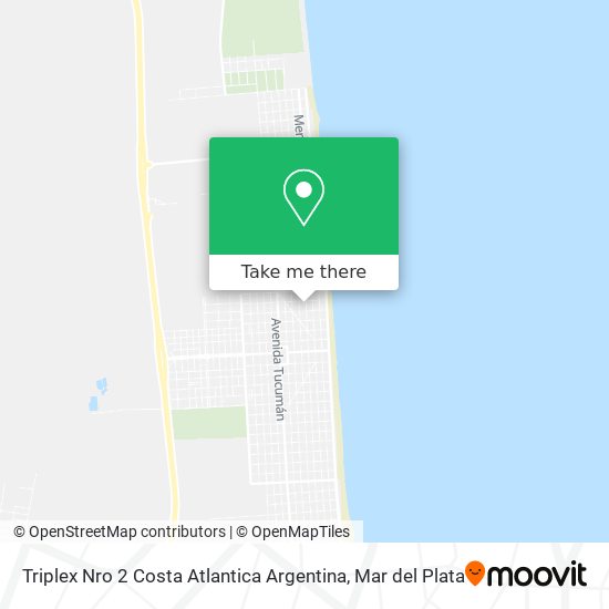 Triplex Nro 2 Costa Atlantica Argentina map