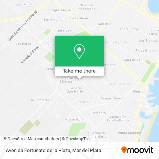 Avenida Fortunato de la Plaza map