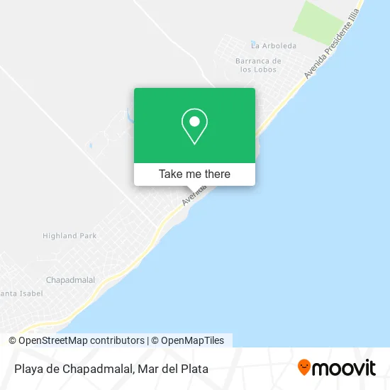 Playa de Chapadmalal map