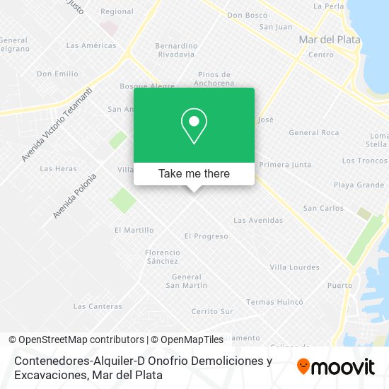 Contenedores-Alquiler-D Onofrio Demoliciones y Excavaciones map