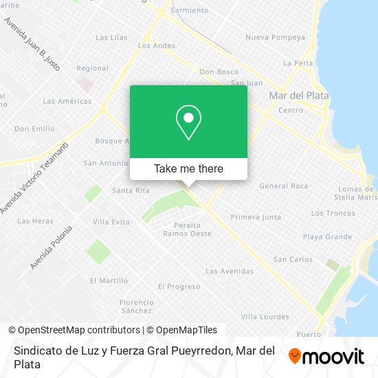 Mapa de Sindicato de Luz y Fuerza Gral Pueyrredon
