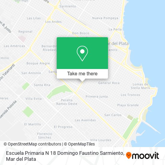 Mapa de Escuela Primaria N 18 Domingo Faustino Sarmiento