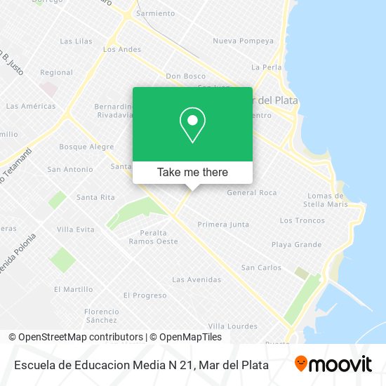 Escuela de Educacion Media N 21 map