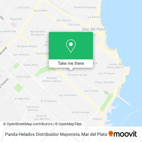 Panda Helados Distribuidor Mayorista map