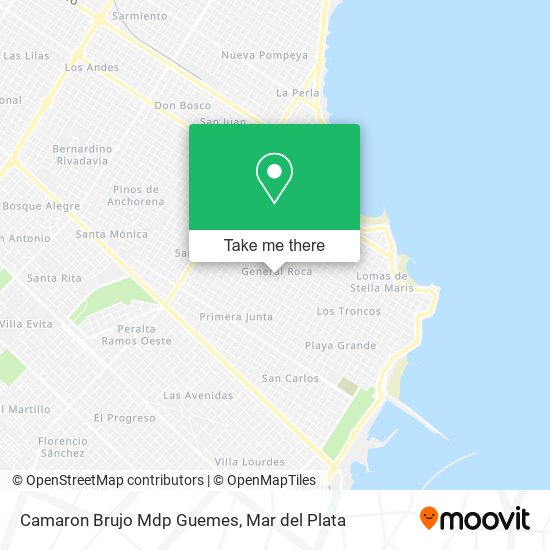 Camaron Brujo Mdp Guemes map