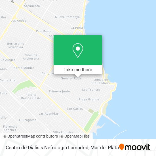Centro de Diálisis Nefrología Lamadrid map