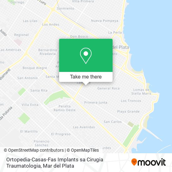 Mapa de Ortopedia-Casas-Fas Implants sa Cirugia Traumatologia