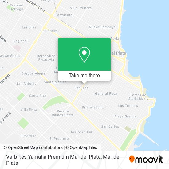 Varbikes Yamaha Premium Mar del Plata map