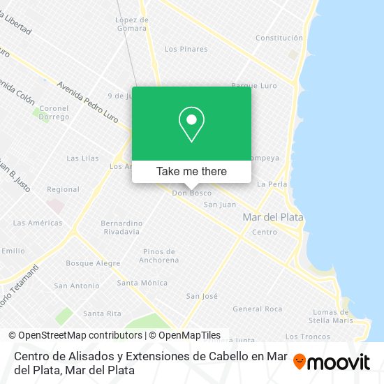 Centro de Alisados y Extensiones de Cabello en Mar del Plata map