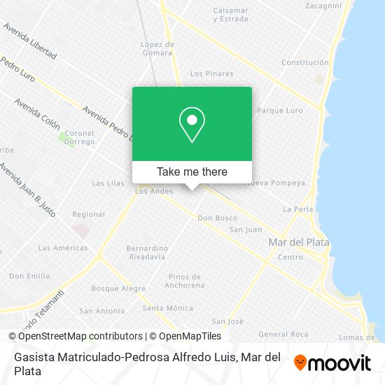 Mapa de Gasista Matriculado-Pedrosa Alfredo Luis
