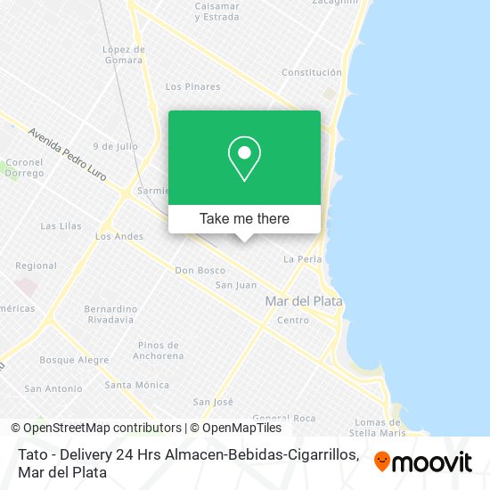 Tato - Delivery 24 Hrs Almacen-Bebidas-Cigarrillos map