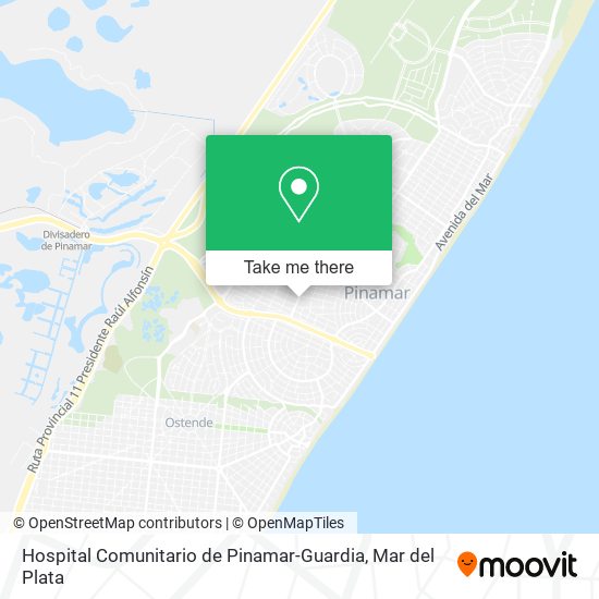 Hospital Comunitario de Pinamar-Guardia map