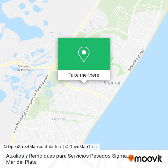 Auxilios y Remolques para Servicios Pesados-Sigma map