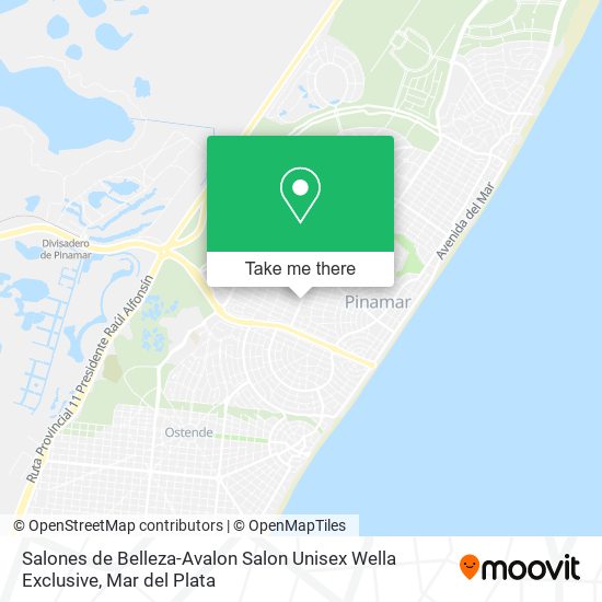 Salones de Belleza-Avalon Salon Unisex Wella Exclusive map