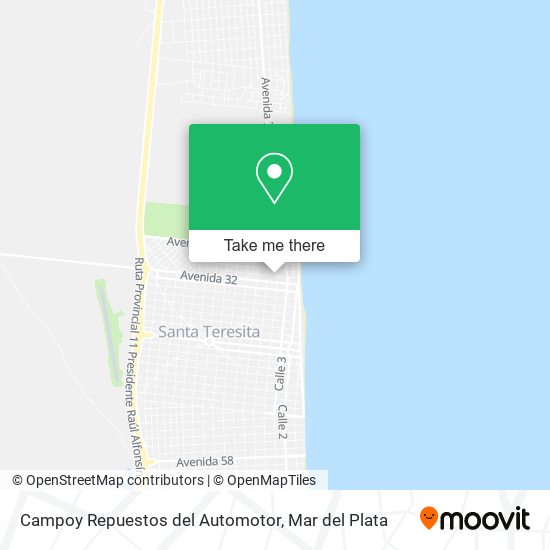 Mapa de Campoy Repuestos del Automotor