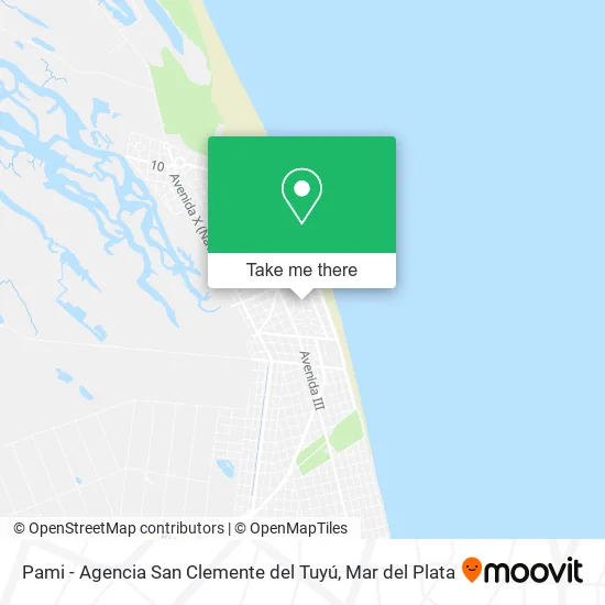 Pami - Agencia San Clemente del Tuyú map