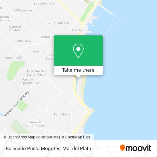 Mapa de Balneario Punta Mogotes