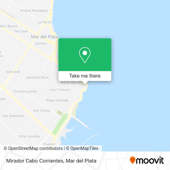 Mirador Cabo Corrientes map