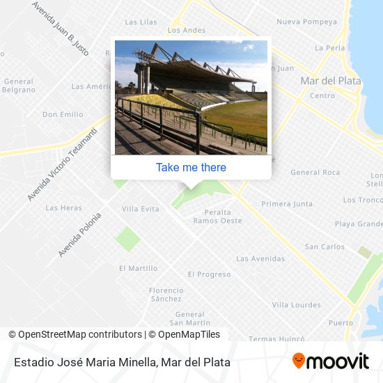 Mapa de Estadio José Maria Minella