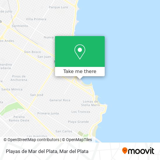 Playas de Mar del Plata map