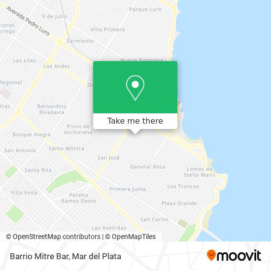 Barrio Mitre Bar map