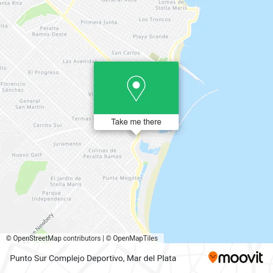 Punto Sur Complejo Deportivo map