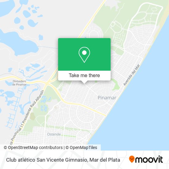 Club atlético San Vicente Gimnasio map