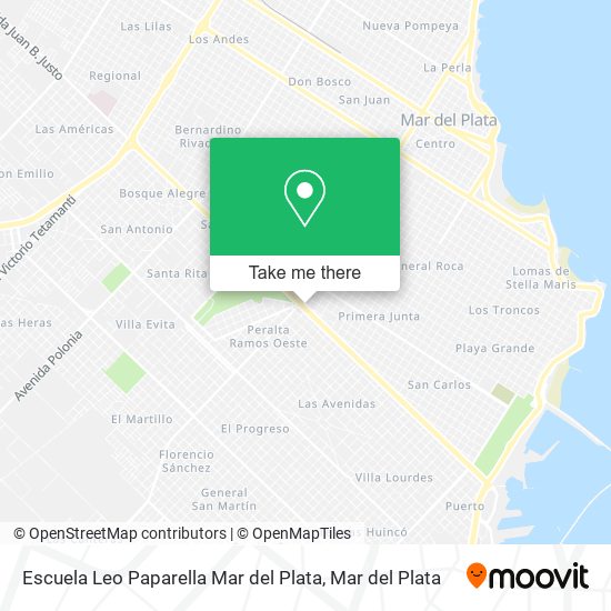 Escuela Leo Paparella Mar del Plata map