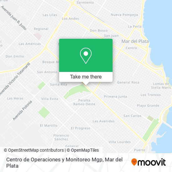 Centro de Operaciones y Monitoreo Mgp map