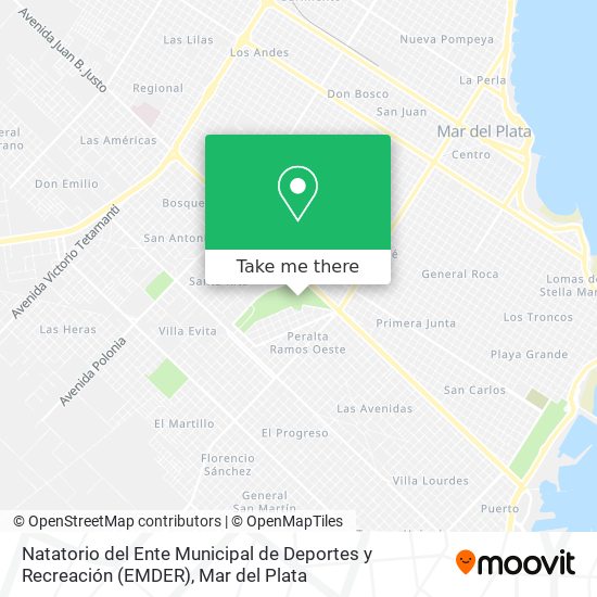 Natatorio del Ente Municipal de Deportes y Recreación (EMDER) map