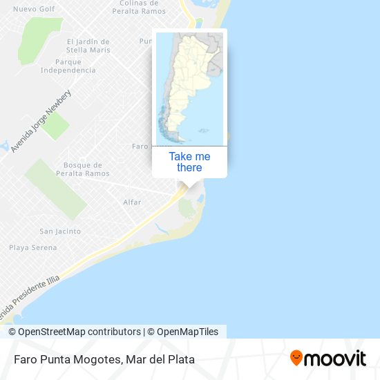 Mapa de Faro Punta Mogotes