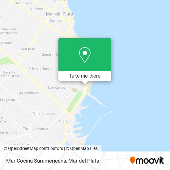 Mar Cocina Suramericana map