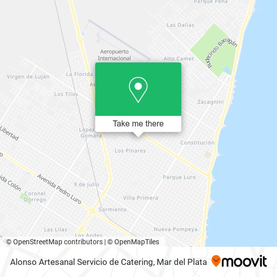 Mapa de Alonso Artesanal Servicio de Catering