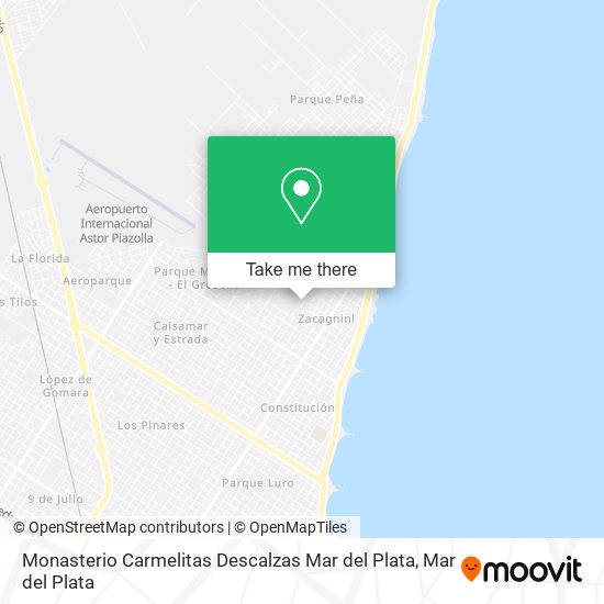 Monasterio Carmelitas Descalzas Mar del Plata map