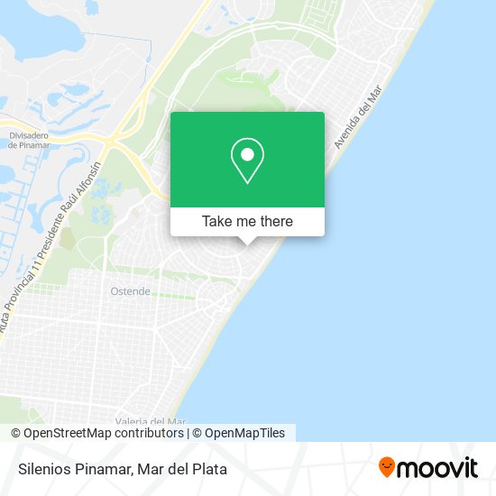 Silenios Pinamar map
