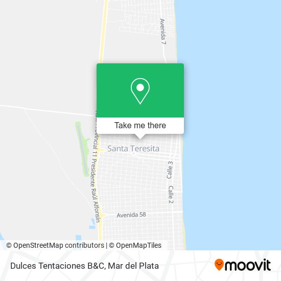 Dulces Tentaciones B&C map