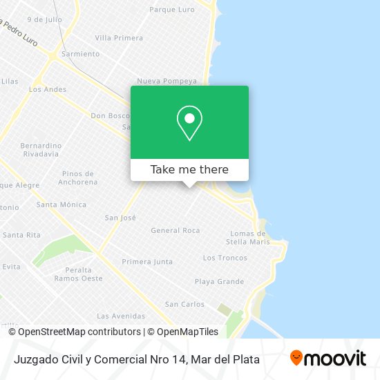Juzgado Civil y Comercial Nro 14 map