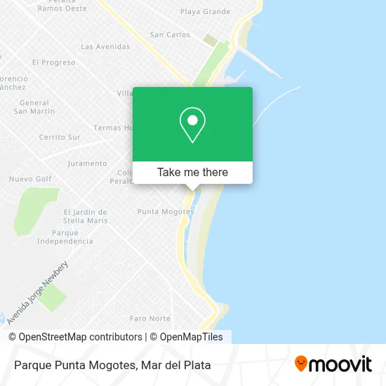 Parque Punta Mogotes map