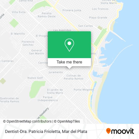 Mapa de Dentist-Dra. Patricia Frioletta
