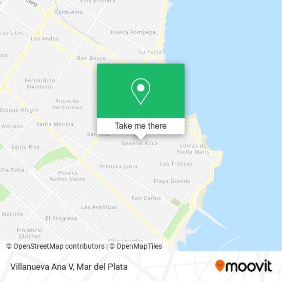 Villanueva Ana V map