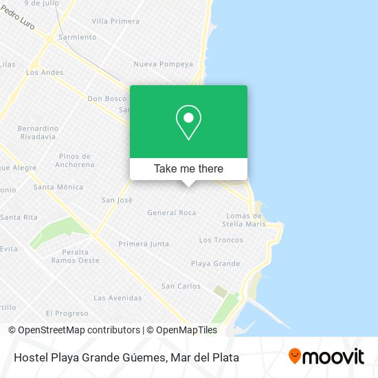 Hostel Playa Grande Gúemes map