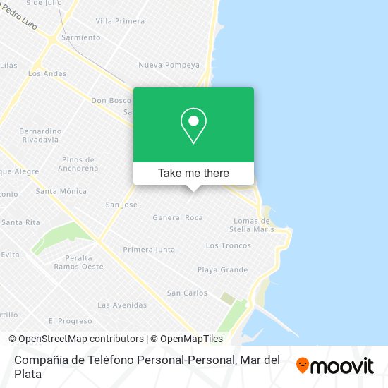 Mapa de Compañía de Teléfono Personal-Personal