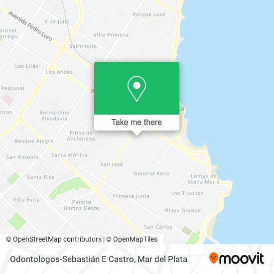 Odontologos-Sebastián E Castro map