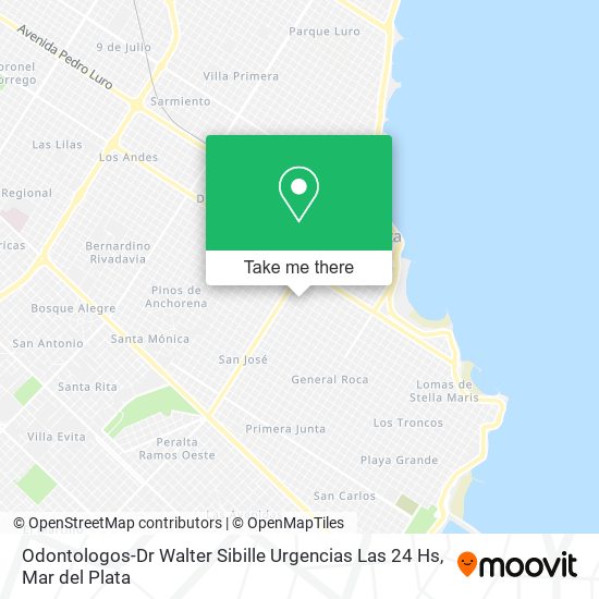 Odontologos-Dr Walter Sibille Urgencias Las 24 Hs map
