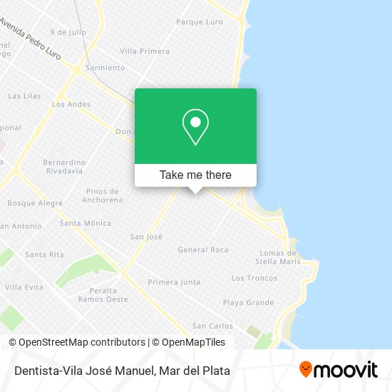 Mapa de Dentista-Vila José Manuel