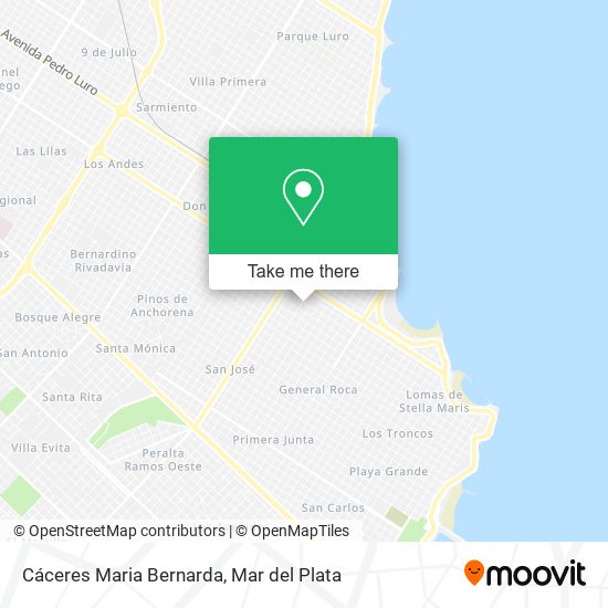 Mapa de Cáceres Maria Bernarda