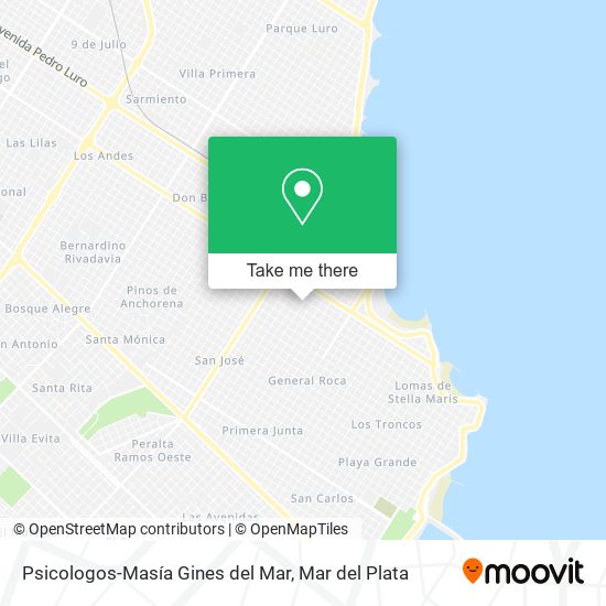 Psicologos-Masía Gines del Mar map