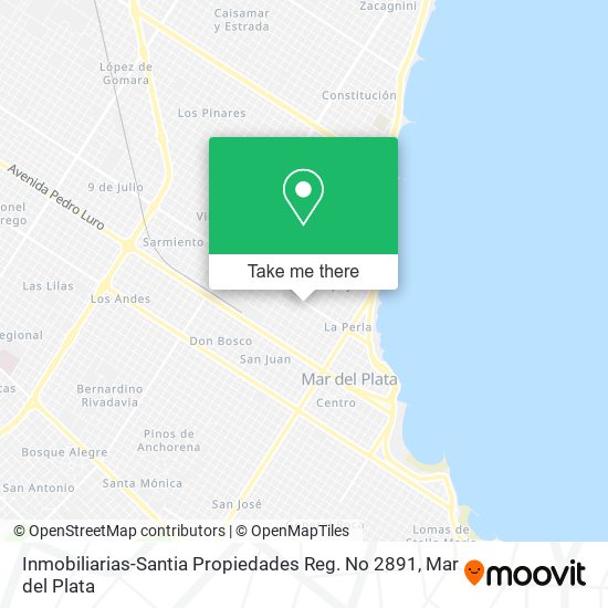 Inmobiliarias-Santia Propiedades Reg. No 2891 map